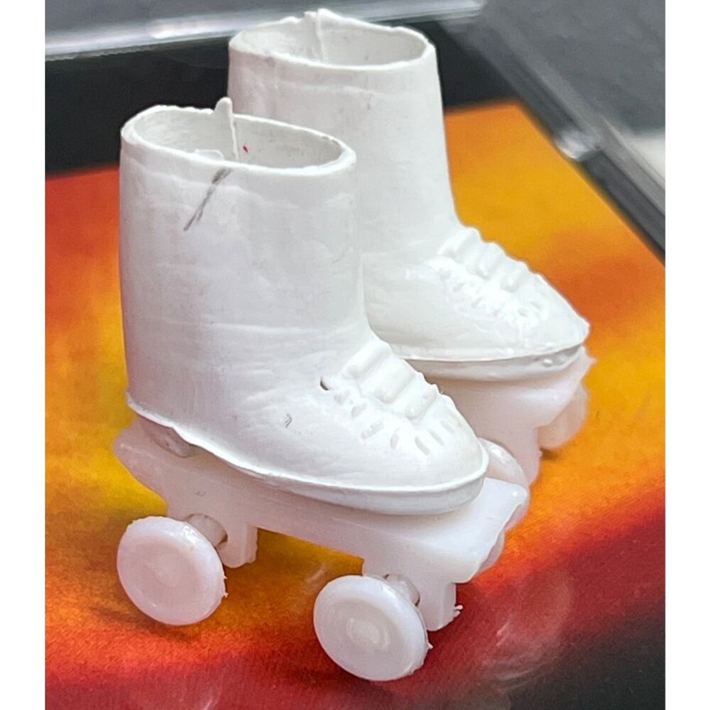 Vintage Flair Doll Roller Skates Fits Barbie White 80s 90s Slip On